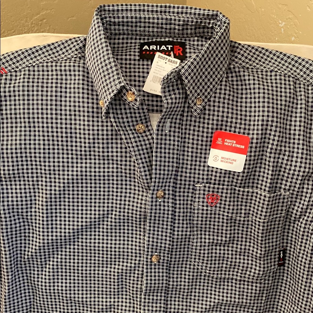Ariat Black and White Casual Button Down Shirt